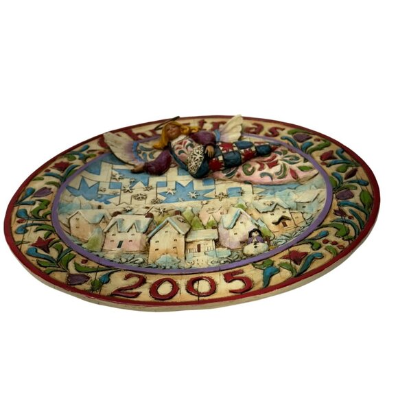 Jim Shore Heartwood‎ Creek 2005 Christmas 8”  Plate Sowing Joy Collectible Angel - Picture 9 of 13